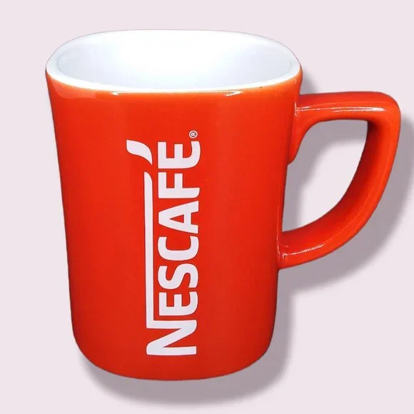 Nestle - ネスカフェ Nestle Nescafe Coffee Cup Mugs World Map Globe Clear Etched